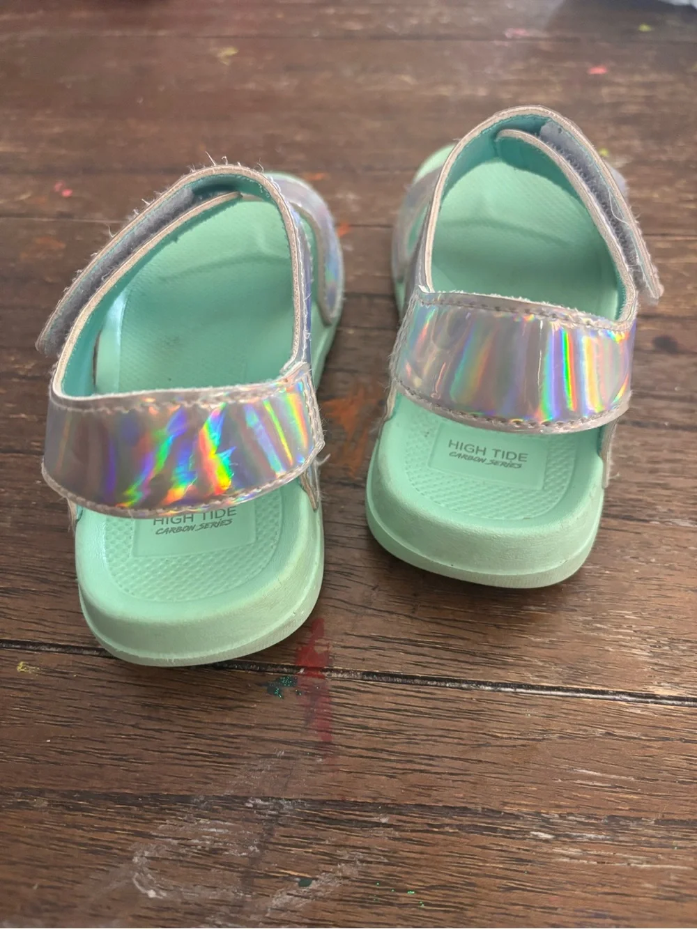 Girls high tide Sandals with Iridescent Straps